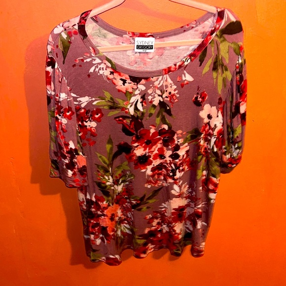 Floral Pink Blouse size Large - Picture 1 of 3
